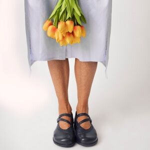 PORTOFINO MJ Katia 1617 Navy Blue Leather Mary Jane Shoes